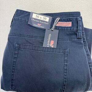 Vineyard Vines Pants Men's 36x30 Blue Navy Chino Khaki Island 5 Pocket NWOT